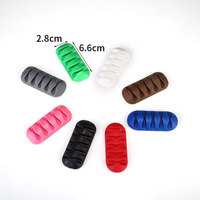 Organisateur de câbles en silicone TPR à 1/3/5 fentes, pince de bureau pour câbles USB, enrouleur et support de gestion de câbles