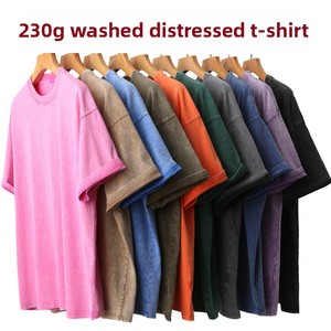 เสื้อยืดแบรนด์ดัง 230 กรัม ผ้าฝ้ายแท้ ลายบาติก สไตล์เรโทร แขนสั้น ระบายอากาศได้ดี ทรงหลวม ผ้าถัก เหมาะสำหรับทำงาน - Product Image 1