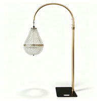 Support de tringle et de rideaux doré de 8 à 12 pieds, support de lustre, support d'arche décorative, structure de toile de fond en treillis pour décoration de mariage