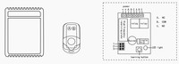 Control Remoto Inalámbrico Bidireccional YET402 para Motor, Interruptor para Cerradura Electrónica