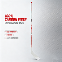 Bâton de hockey sur glace pour adulte, entraînement et match, composite, carbone intégral, taille personnalisée, tissage manuel, fabrication OEM, léger, durable, flexible