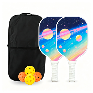 Juego de Palas de Pickleball con 4 Pelotas, Núcleo de Panal, Bolsa de Malla, Agarre Antideslizante, Forma Estándar, Diseño Moderno para Adultos, Todas las Estaciones - Product Image 1