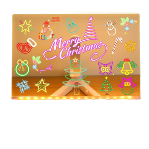 Lớn Acrylic LED bảng tin phát Sáng Khô xóa bảng với LED hiển thị kệ để viết và vẽ - Product Image 1