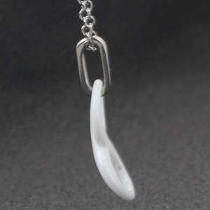 Collar de Cerámica Blanco con Forma de Ocho, 27MM, Cadena Minimalista para Clavícula, Cadena de Moda para Suéter, Joyería para Uso Diario, Regalo - Product Image 3