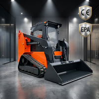 Chargeuse compacte chinoise robuste TS65 avec moteur Kubota Euro 5 EPA 4 haute efficacité, godet de 0,5 m³