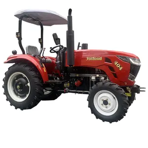 Traktor pertanian kecil 40hp 4wd, traktor kompak dengan 4 silinder daya turbo mesin diesel untuk traktor pertanian