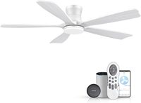 Ventilateur de plafond encastré noir à lumière LED silencieuse de 52 pouces avec caractéristiques de climatisation Ventilateur en bois optimal pour une utilisation en intérieur