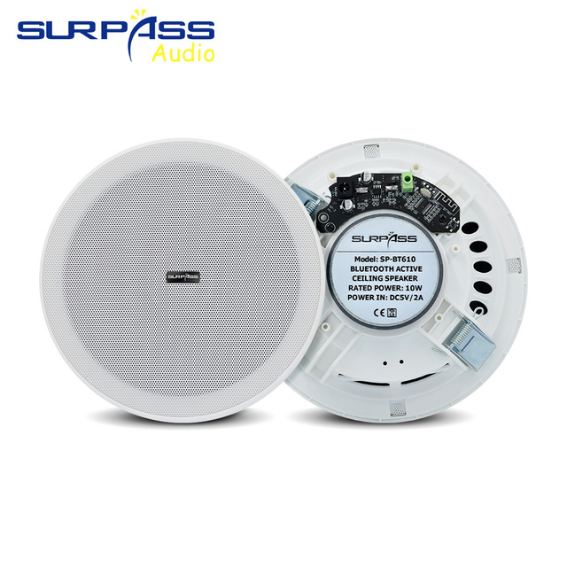 BT610 Blue-tooth Active In-ceiling Speaker10W Stereo Wireless Home Theater Full-Range Professional Power Amplifier Speaker