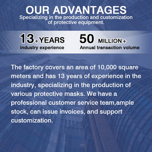 قناع وجه KN95 مخصص للاستخدام مرة واحدة مع واقي للفم، تغليف فردي، شعار مخصص، قناع وجه للبالغين، قناع KN95 أسود - Product Image 5