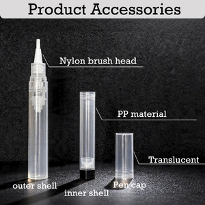 Stylo applicateur d'huile à cuticules 6 ml, rechargeable, transparent, réutilisable, avec brosse, pour ongles et cosmétiques - Product Image 4