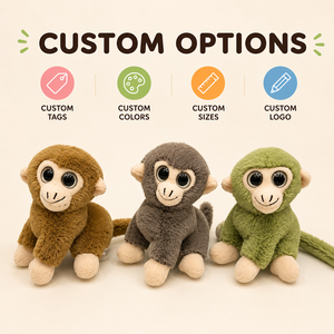 Llavero <span class=keywords><strong>de</strong></span> peluche <span class=keywords><strong>de</strong></span> <span class=keywords><strong>mono</strong></span>, suave y adorable, para bolsos, mochilas, carteras y fundas <span class=keywords><strong>de</strong></span> teléfono, colgante decorativo. - Product Image 1