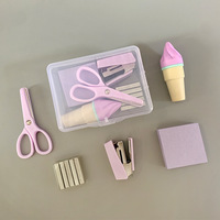 Ensemble d'agrafeuses manuelles miniatures en plastique, directement de l'usine ; Ensemble de papeterie mignon et créatif aux couleurs macaron pour la maison et le bureau