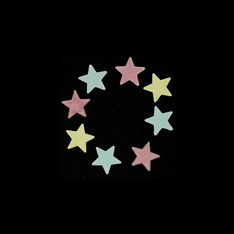 100pcs/bag 3cm Star shape Wall Stickers stars Stereo Luminous Fluorescent Paster