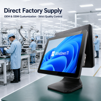 Terminal de point de vente RUINAI RN-G9 15 pouces pour la commande en restaurant, Windows/Android 4G/Wi-Fi 6 NFC, écran tactile capacitif 10 points