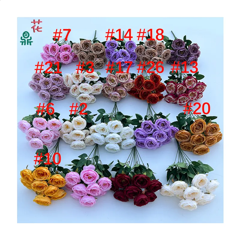 The Bouquet Of Tea Rose Happy Rose Home Decoration Artificial Flower Photography Landscape Arrangement Silk Flowers