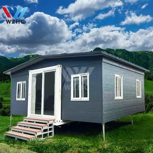 พายุเฮอริเคนหลักฐานวัสดุ1ห้องนอน Weizhengheng Modular สำเร็จรูปขนาดเล็กพับมินิสีเขียวบ้านสำหรับคาราวานสวนสาธารณะลัตเวีย