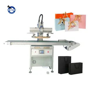 Factory Custom Automatic 1 Color Non Woven Fabric Bags Screen Printing Machine Plastic Bag Making Machine On Plastic Bags