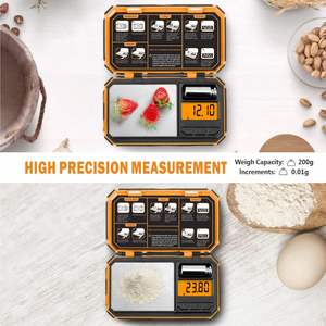 200g * 0.01g 전자 균형 미니 골드 전자 0.01 전문 정확한 그램 무게 다이아몬드 포켓 디지털 보석 저울 - Product Image 4