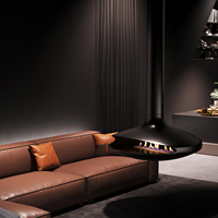 Cheminée à bois, cheminée électrique à vapeur d'eau, chauffage autonome moderne UFO, décoration intérieure pour salon et villa