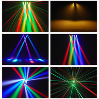 Nouvelle Mini Tête Mobile LED 2025, 80W, Deux Bras, Quatre Têtes, Faisceau, Stroboscope, Laser, Tête Mobile DJ pour Discothèque, Bar, Soirée
