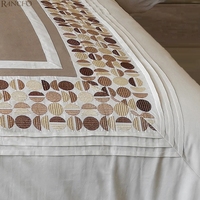 Housse de couette et de couette de luxe personnalisée avec motif de broderie à la mode