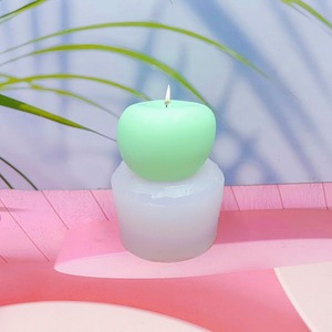 Cetakan silikon 3D Apple Diy lilin aromaterapi Drip Resin plester cetakan ornamen pisang dan persik buatan tangan memanggang cetakan kue - Product Image 2