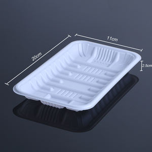 Plateau compostable biosourcé en plastique blanc jetable <span class=keywords><strong>de</strong></span> protection <span class=keywords><strong>de</strong></span> l'environnement <span class=keywords><strong>de</strong></span> vente entière - Product Image 2