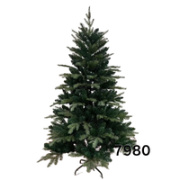 Vente en gros Arbre de Noël artificiel en PE + PVC Arbre de Noël artificiel complet en épicéa de la vallée du Nord avec support 6-7ft