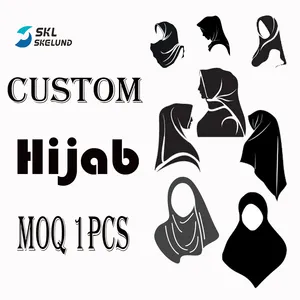 Großhandel Neueste Ethnische Bulk Frauen Custom ized Logo Muslimische Farbe Hijab Islam Schal Frauen Muslim Custom Hijab Schals