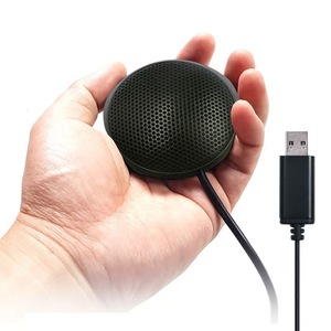 Micrófono de mesa de conferencia USB de metal ligero, micrófono de ordenador de escritorio redondo omnidireccional con cable para reuniones, juegos, chat - Product Image 6