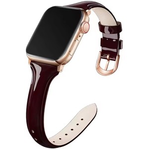 <span class=keywords><strong>Correa</strong></span> de Cuero Patentado Brillante para <span class=keywords><strong>Apple</strong></span> Watch, Correas Delgadas, Pulseras para <span class=keywords><strong>iWatch</strong></span> Series 10 9 8 Ultra 7 6 5 4 SE - Product Image 3