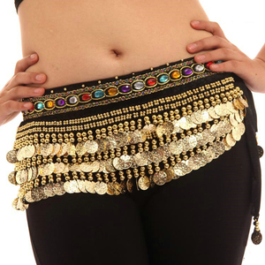 Pañuelo <span class=keywords><strong>de</strong></span> Cadera <span class=keywords><strong>para</strong></span> Danza del Vientre Cinturón Tribal Gitano con Monedas <span class=keywords><strong>para</strong></span> Halloween Accesorio <span class=keywords><strong>de</strong></span> <span class=keywords><strong>Disfraz</strong></span> - Product Image 2
