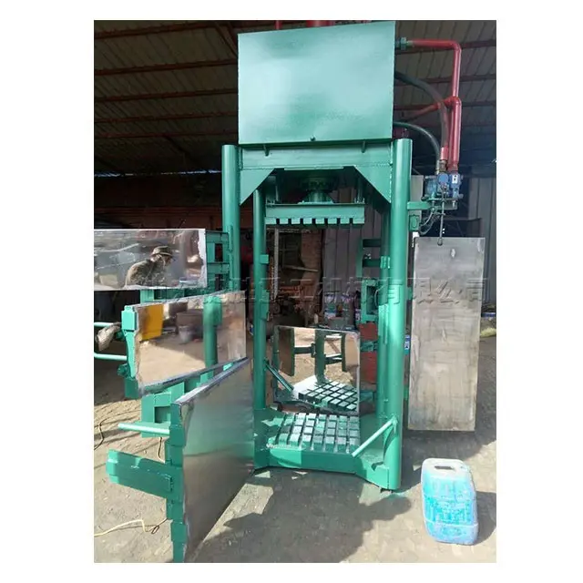 Straw cotton compressed baler Waste plastic bottle carton press machine Wool knitting block Baling press