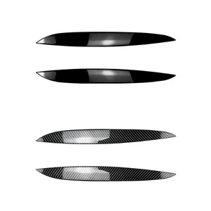 Autocollant pour phare avant Volkswagen Golf 4 Mk4 1997-2002, texture fibre de carbone, noir piano, décalcomanie de carrosserie - Product Image 2