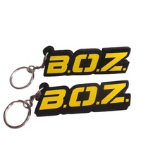 Porte-clés en PVC personnalisés en gros, porte-clés en silicone avec lettres, logos personnalisés, porte-clés promotionnels en caoutchouc