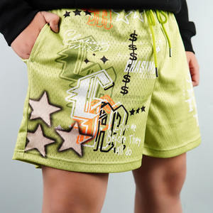 Custom High Waist Men's Gym Board Shorts Quick Dry Breathable Polyester Double <b>Layer</b> Mesh OEM Service Drawstring Closure - Product Image 5