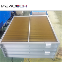Condensador de Aire Enfriado con Tubos de Acero Inoxidable y Aletas de Aluminio, Evaporador Eficiente para Sistemas de Refrigeración de Agua Caliente