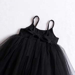 Abito da principessa in tulle <span class=keywords><strong>per</strong></span> bambina, abito da festa estivo bianco con fiocco sul retro <span class=keywords><strong>per</strong></span> bambine - Product Image 4