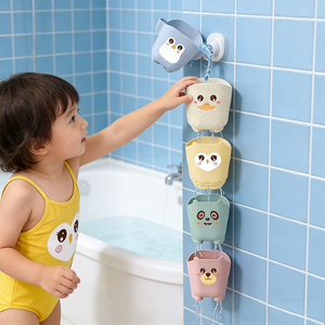 Gobelet de rangement pour salle de <span class=keywords><strong>bain</strong></span>, motif animal de dessin animé, <span class=keywords><strong>ventouse</strong></span>, impression de logo, gobelet empilable, jouet de puzzle pour enfants, jouets de <span class=keywords><strong>bain</strong></span> pour bébé - Product Image 2