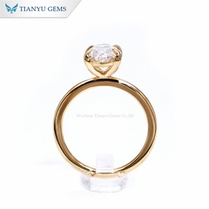 Tianyu Gems 6.27g or jaune 18 carats Marquise Cut Lab Diamond Cvd avec IGI et ensemble de bagues de mariage ovales - Product Image 3