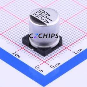 Condensador Electrolítico de Aluminio SMD VT1E331MG105000CE0, D10xL10.5mm 330uF 20% 25V 10mm - Product Image 1