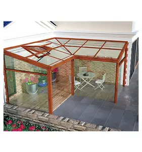 Vidro com efeito de estufa para venda salas de jardim de luxo barato solários solários vidro casa ao ar livre