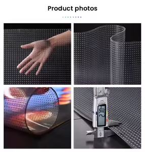 GQY P10 Indoor Flexible Transparent LED Film Screen Display Panel ...
