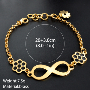 Pulsera al por Mayor de Acero Inoxidable 2022, Chapada en Oro de 18K, Religiosa, Ajustable, con Dije de Infinito - Product Image 6
