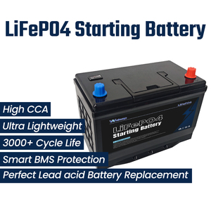 핫세일 12V 80Ah LiFePO4 SUV 시동 배터리 (저온 시동 또는 고전류 부하용), 1000CCA 시동 배터리 - Product Image 1