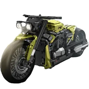 新款潘洛斯672110 DIY组装摩托车系列仿真摩托车赛车积木玩具礼品拼接砖玩具