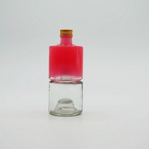 Botella de vidrio apilable con tapa, diseño personalizado único, 200ml, 250ml, vino, Vodka, ginebra, Tequila - Product Image 2