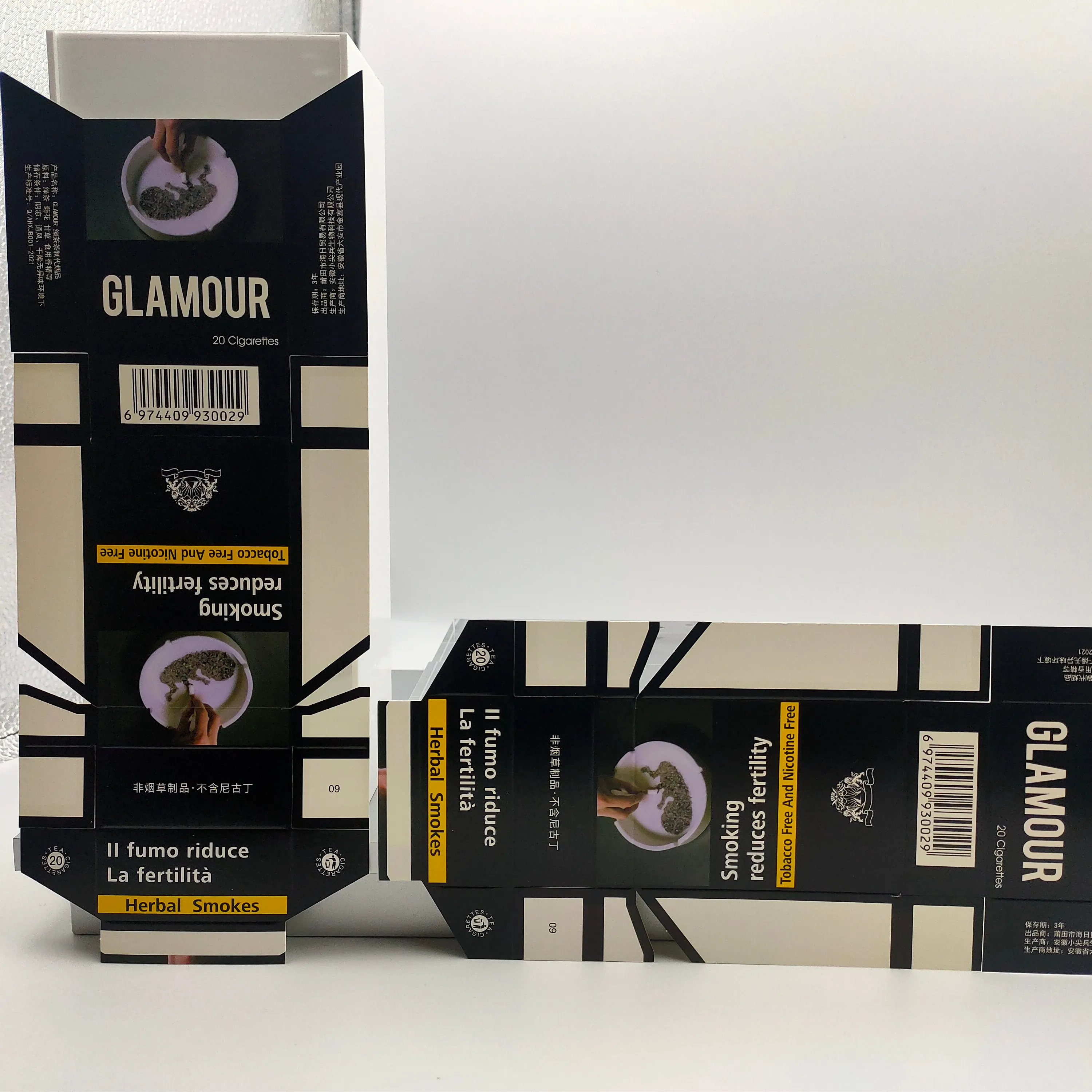 Scatola di imballaggio personalizzata carta di cartone per sigarette per confezione interna e cartoni esterni
