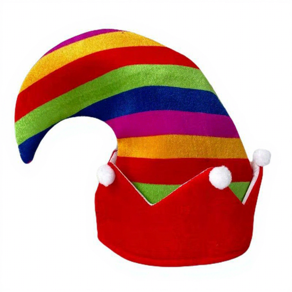 Sombrero de payaso curvo rojo