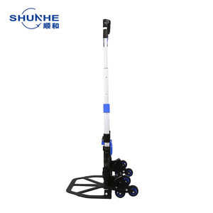 Aluminium trapkar met antislip handvat, duurzame handkar, 60 kg draagvermogen, opvouwbaar, 6-wiel handkar, OEM - Product Image 3